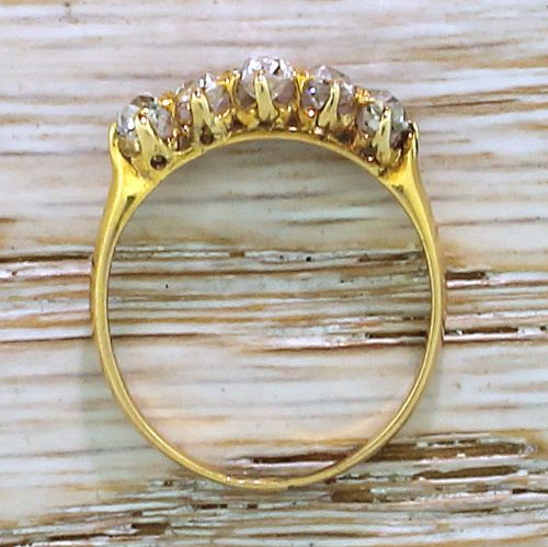 fig 3. Victorian 1.11 Carat Old Cut Diamond Five Stone Ring, circa 1900

