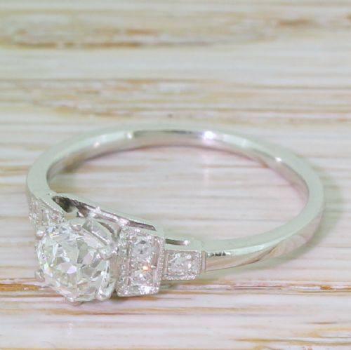 Art Deco 0.68 Carat Old Cut Diamond Engagement Ring, Circa 1930
