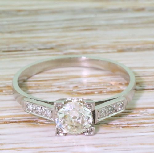 fig 1. Art Deco 0.51 Carat Old European Cut Diamond Engagement Ring, circa 1930
