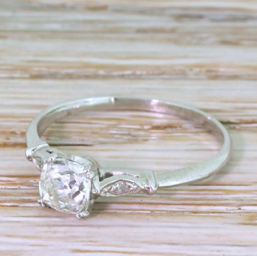 Edwardian 0.53 Carat Old Cut Diamond Engagement Ring, Circa 1910
