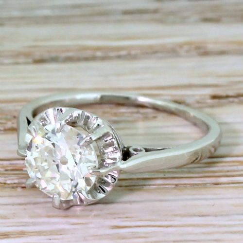 Art Deco 1.21 Carat Old Cut Diamond Engagement Ring, Circa 1925
