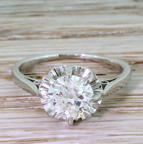 fig 1. Art Deco 1.21 Carat Old Cut Diamond Engagement Ring, circa 1925