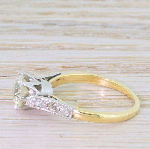 fig 2. Art Deco 1.02 Carat Old Cut Diamond Engagement Ring, circa 1930