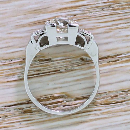 fig 2. KUTCHINSKY 1.77 Carat Old Cut Diamond Engagement Ring, 1950
