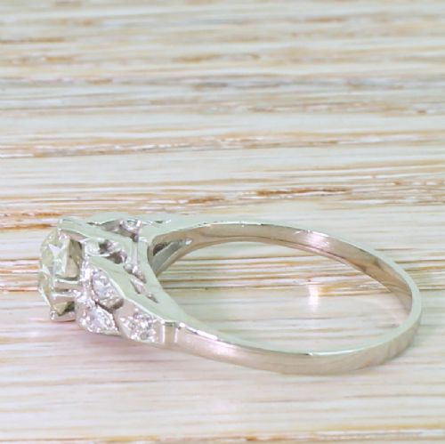 fig 2. Art Deco 1.01 Carat Old Cut Diamond Engagement Ring, circa 1940