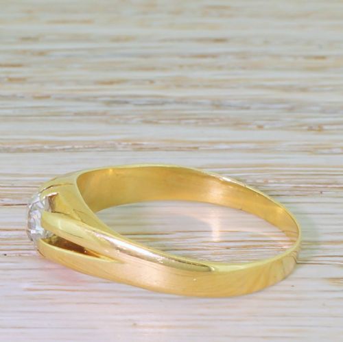fig 2. Victorian 0.86 Carat Old Cut Diamond Solitaire Ring, circa 1895