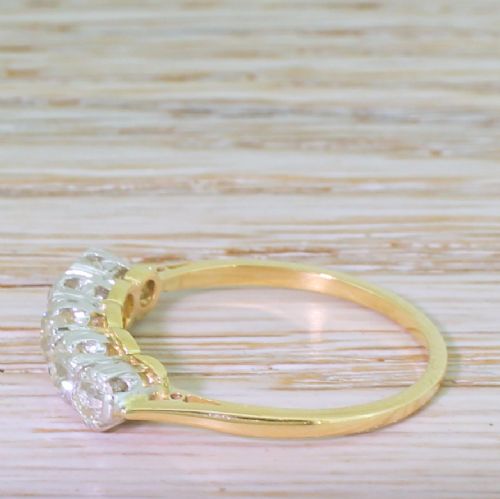 fig 2. Edwardian 1.20 Carat Old Cut Diamond Five Stone Ring, circa 1910