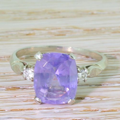 fig 1. Mid Century Natural Colour Change Sapphire Solitaire Ring, 1950