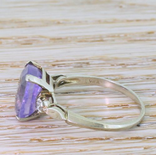 fig 2. Mid Century Natural Colour Change Sapphire Solitaire Ring, 1950