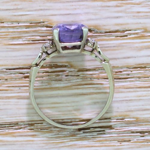 fig 3. Mid Century Natural Colour Change Sapphire Solitaire Ring, 1950