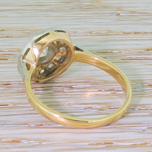 fig 2. Art Deco 0.68 Carat Old Cut & Rose Cut Diamond Cluster Ring, circa 1920