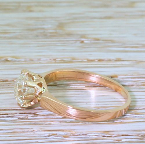 fig 2. Art Deco 1.11 Carat Old Mine Cut Diamond Engagement Ring, circa 1915