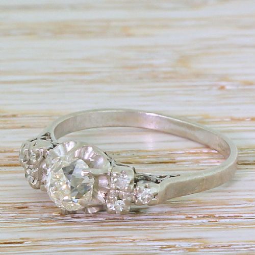 Art Deco 1.06 Carat Old Cut Diamond Engagement Ring, Circa 1935
