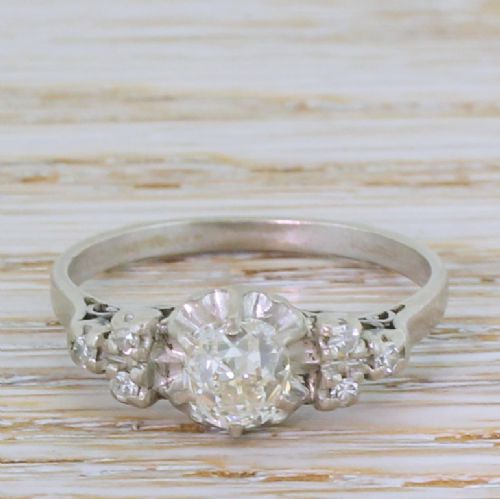 fig 1. Art Deco 1.06 Carat Old Cut Diamond Engagement Ring, circa 1935