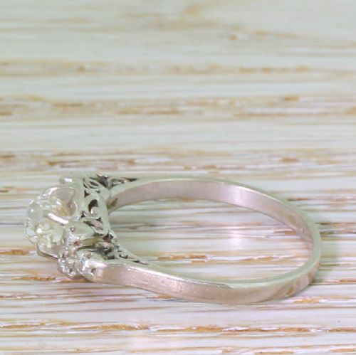 fig 2. Art Deco 1.06 Carat Old Cut Diamond Engagement Ring, circa 1935