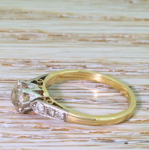 fig 2. Art Deco 0.86 Carat Old Cut Diamond Engagement Ring, circa 1920