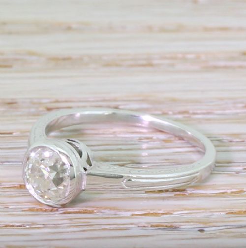 Art Deco 1.00 Carat Old Cut Diamond Engagement Ring, Circa 1920

