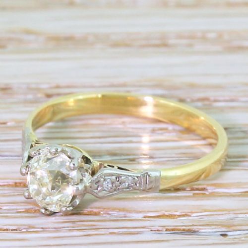 Art Deco 0.66 Carat Old Cut Diamond Engagement Ring, Circa 1935
