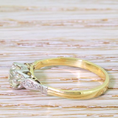 fig 2. Art Deco 0.66 Carat Old Cut Diamond Engagement Ring, circa 1935