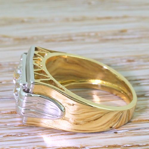 fig 2. Art Deco 0.96 Carat Old Cut Diamond Two Stone Ring, circa 1940