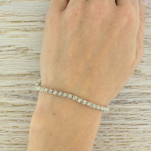 fig 1. Victorian 0.84 Carat Rose Cut Diamond Line Bracelet, circa 1880