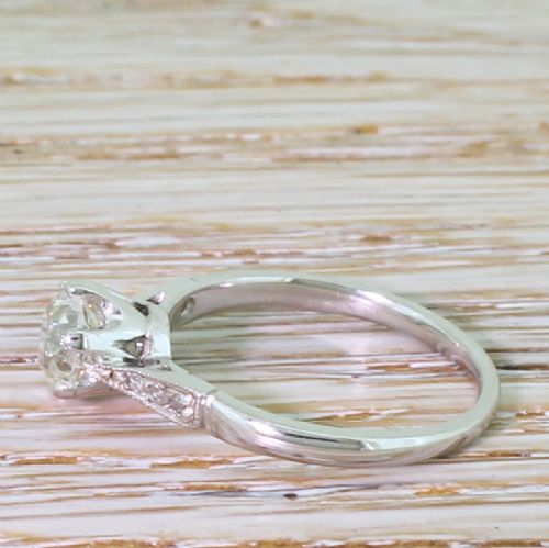 fig 2. Art Deco 0.90 Carat Old Cut Diamond Engagement Ring, circa 1930