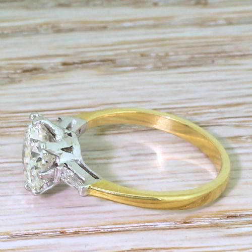 fig 2. Art Deco 2.17 Carat Old European Cut Diamond Engagement Ring, circa 1930