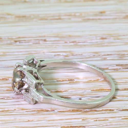 fig 2. Art Deco 1.10 Fancy Deep Brown Old European Cut Diamond Engagement Ring, circa 1920