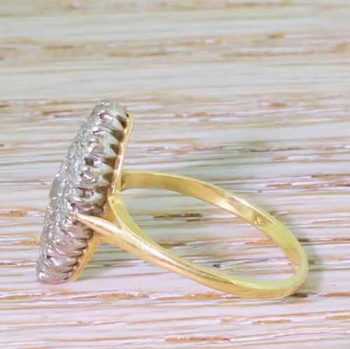 fig 2. Mid Century 0.47 Carat Old Cut Diamond Navette Cluster Ring, circa 1950