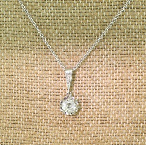 fig 2. Art Deco 1.02 Carat Old European Cut Diamond Pendant, circa 1930