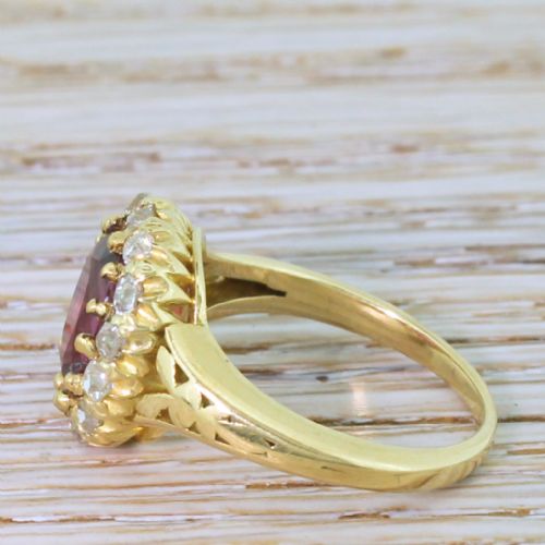 fig 2. Art Deco 2.16 Carat Ruby & Old Cut Diamond Cluster Ring, circa 1925