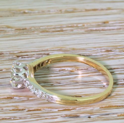 fig 2. Art Deco 0.70 Carat Old European Cut Diamond Engagement Ring, circa 1925