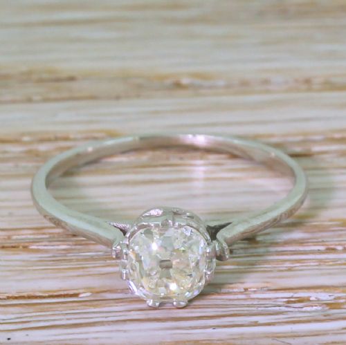 fig 1. Art Deco 0.93 Carat Old Cut Diamond Engagement Ring, circa 1920
