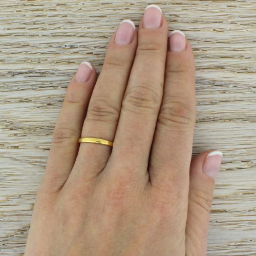 fig 1. Art Deco 22k Yellow Gold Wedding Band, dated 1936
