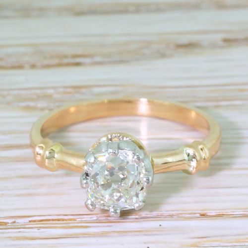 fig 1. Art Deco 0.96 Carat Old Cut Diamond Engagement Ring, circa 1930