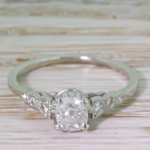 fig 1. Art Deco 0.54 Carat Old Cut Diamond Engagement Ring, circa 1925
