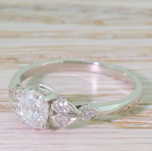 Art Deco 0.61 Carat Old Cut Diamond Engagement Ring, Circa 1920
