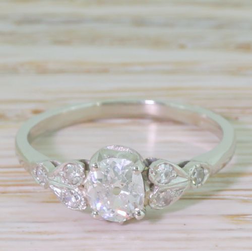 fig 1. Art Deco 0.61 Carat Old Cut Diamond Engagement Ring, circa 1920
