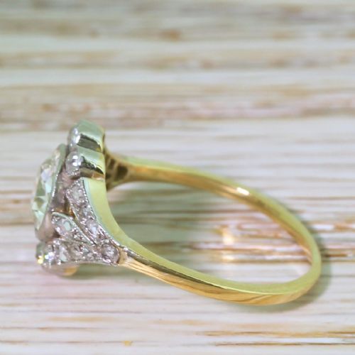 fig 2. Edwardian 0.90 Carat Old Cut Diamond Cluster Ring, circa 1910
