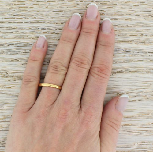 fig 1. Mid Century 22k Yellow Gold Wedding Band, dated 1954

