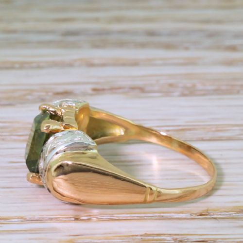 fig 3. Art Nouveau 1.97 Carat Demantoid Garnet Solitaire Ring, circa 1905