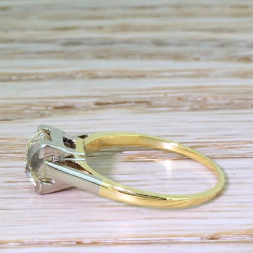 fig 2. Art Deco 1.25 Carat Old Cushion Cut Diamond Engagement Ring, circa 1915