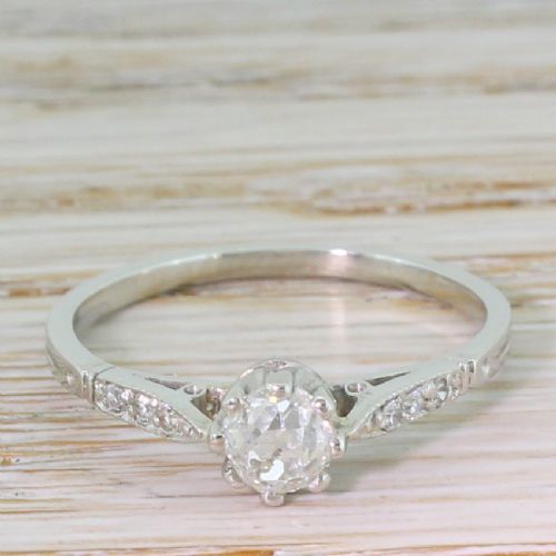 fig 1. Art Deco 0.52 Carat Old Cut Diamond Engagement Ring, circa 1920
