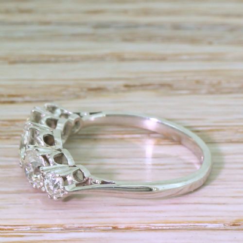 fig 2. Art Deco 1.56 Carat Old Cut Diamond Five Stone Ring, circa 1920
