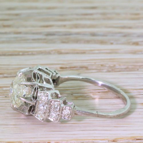 fig 2. Art Deco 2.31 Carat Old Cut Diamond Engagement Ring, circa 1920
