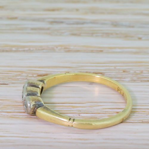fig 2. Art Deco 0.16 Carat Old Cut Diamond Trilogy Ring, circa 1920
