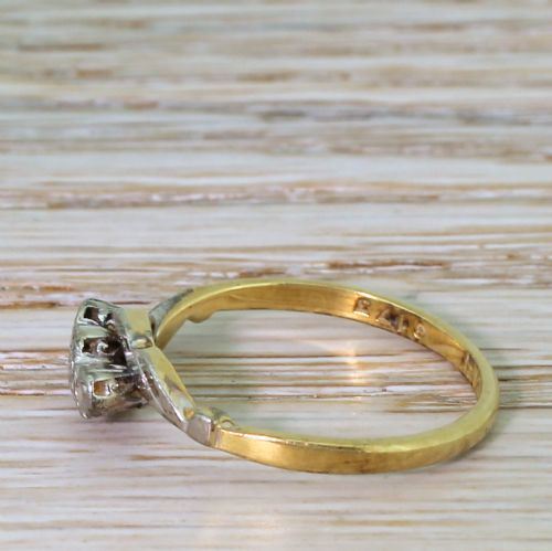 fig 2. Art Deco Diamond Crossover Trilogy Ring, circa 1925