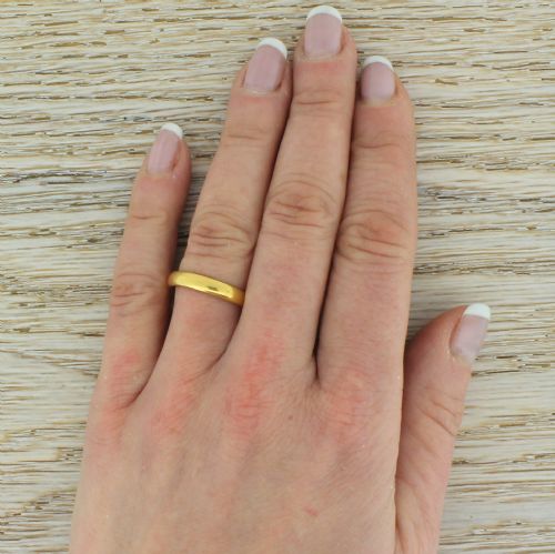 fig 1. Art Deco 22k Yellow Gold Wedding Band, dated 1935