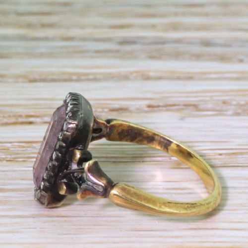 fig 2. Georgian Pink Topaz & Rose Cut Diamond Ring, circa 1830