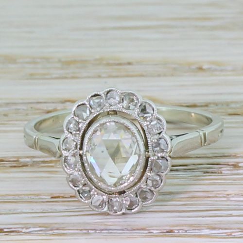 fig 1. Art Deco 0.77 Carat Rose Cut Diamond Cluster Ring, circa 1935